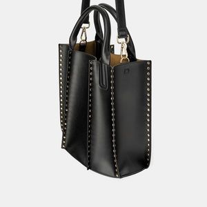 NWT Zara Studded Shopper Bag